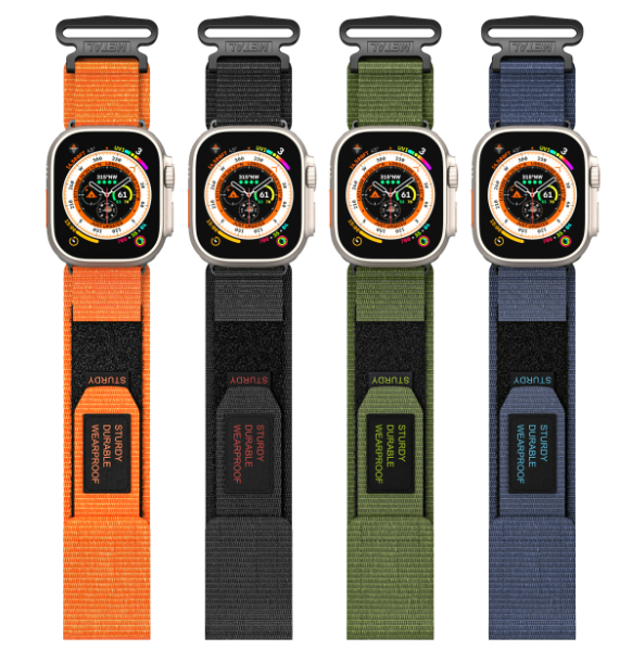 Nylon black smartwatch band 38/40/41mm ap33.1.38
