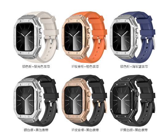 PC&TPU&Alloy 54g black+black smartwatch band 44/45mm ap41.1.44