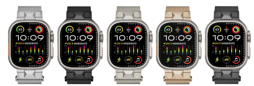 Stainless Steel 54g black smartwatch band 38/40/41mm ap40.1.38