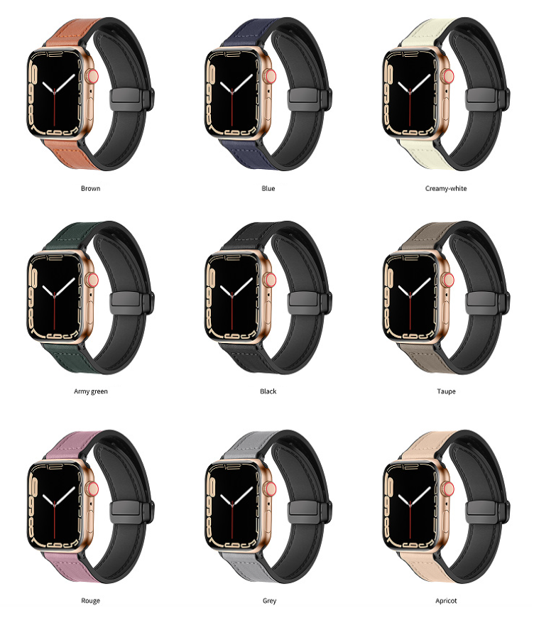 Silicone & Leather 9# smartwatch band 42/44/45/49mm ap29.9.42