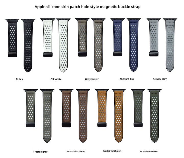 Silicone & Leather 9# smartwatch band 42/44/45/49mm ap30.9.42