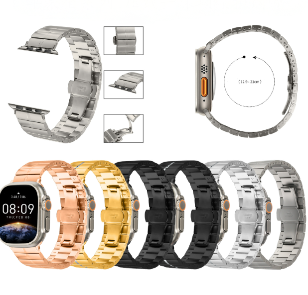 Stainless Steel 86g gold&silver smartwatch band 38/40/41mm ap37.yg.ss.38